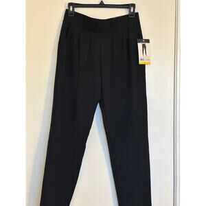 Women's Black Pants‎ Black Front Pull on Ponte Pants Size S Modern Ambition
